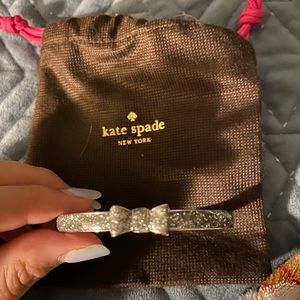 Kate spade silver glitter bangle